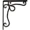 Ekena Millwork Orleans Wrought Iron Bracket, (Single center brace), Antiqued Pale Gold 1 1/2"W x 10"D x 12"H BKTM01X10X12SOLAPG - alternate 3